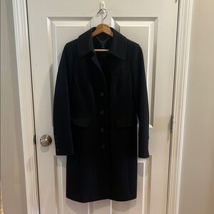 J. Crew Black Trench Coat Classic Design